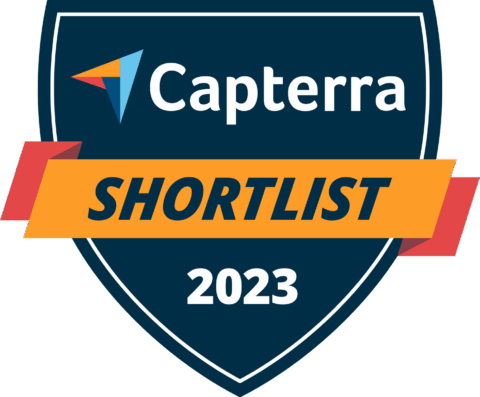 Capterra Shortlist 2023 award badge