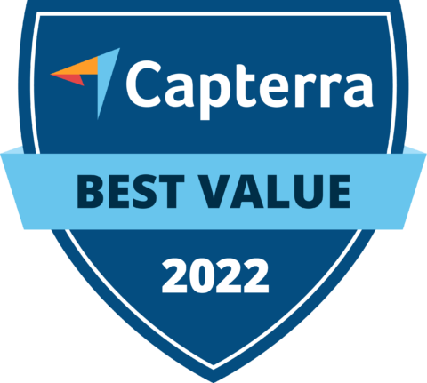 Capterra Best Value 2022 award badge